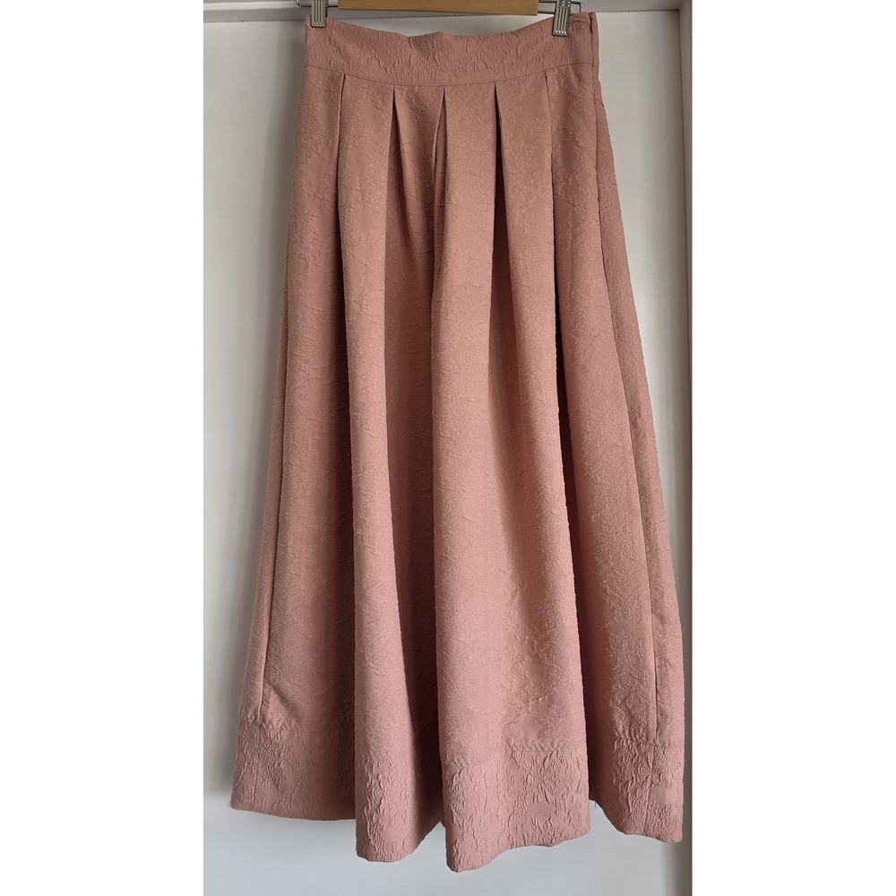 LC Waikiki Maxi Skirt Size 36 Dusty Pink Floral Textured Long